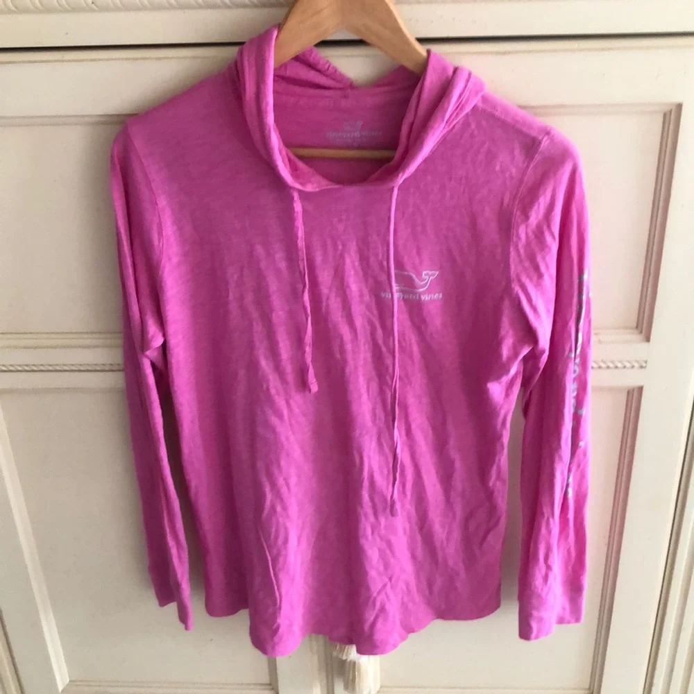 Vineyard Vines Women’s Long Sleeve Hoodie Shirt - Picture 1 of 9